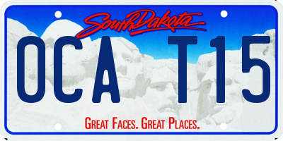 SD license plate 0CAT15
