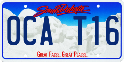SD license plate 0CAT16