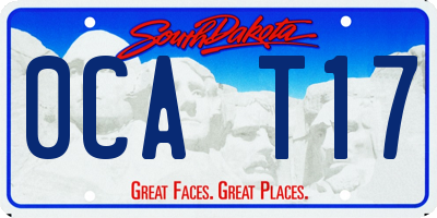 SD license plate 0CAT17