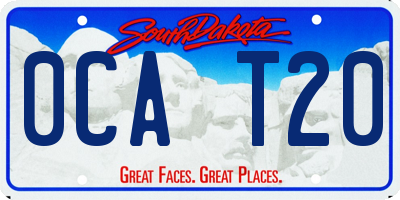 SD license plate 0CAT20