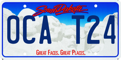 SD license plate 0CAT24