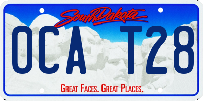 SD license plate 0CAT28