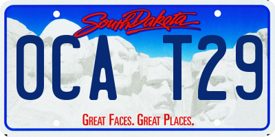 SD license plate 0CAT29