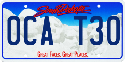 SD license plate 0CAT30