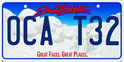 SD license plate 0CAT32