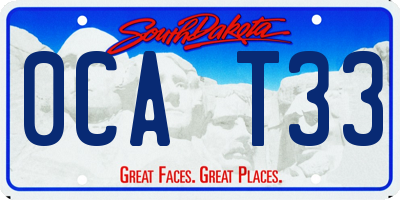 SD license plate 0CAT33