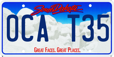 SD license plate 0CAT35