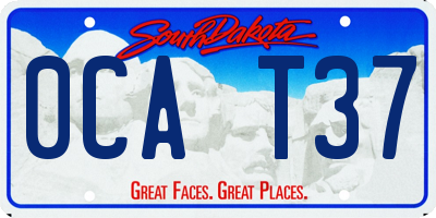 SD license plate 0CAT37
