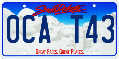 SD license plate 0CAT43