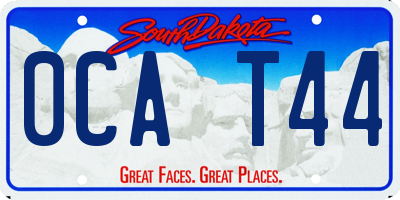 SD license plate 0CAT44