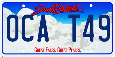 SD license plate 0CAT49