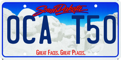 SD license plate 0CAT50