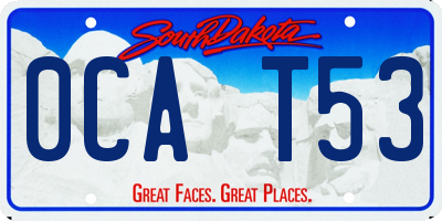 SD license plate 0CAT53