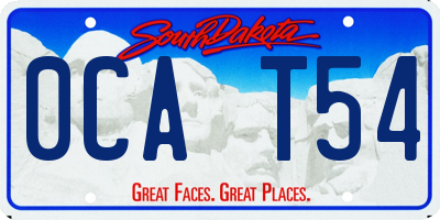 SD license plate 0CAT54