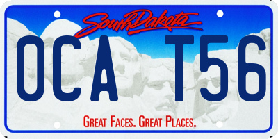SD license plate 0CAT56