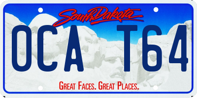 SD license plate 0CAT64