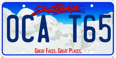 SD license plate 0CAT65