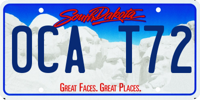 SD license plate 0CAT72