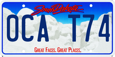 SD license plate 0CAT74
