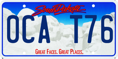 SD license plate 0CAT76