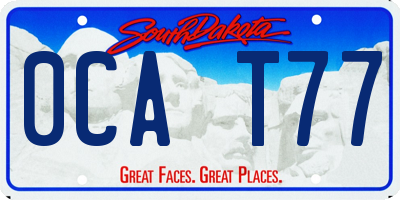 SD license plate 0CAT77
