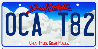 SD license plate 0CAT82