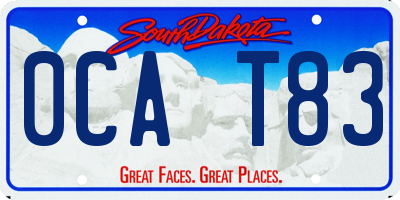 SD license plate 0CAT83