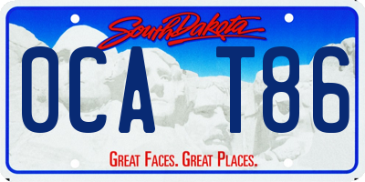 SD license plate 0CAT86