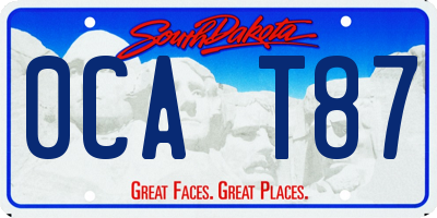 SD license plate 0CAT87