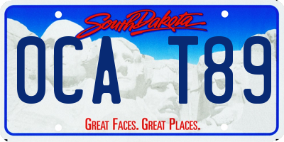 SD license plate 0CAT89