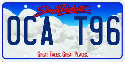 SD license plate 0CAT96