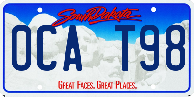 SD license plate 0CAT98