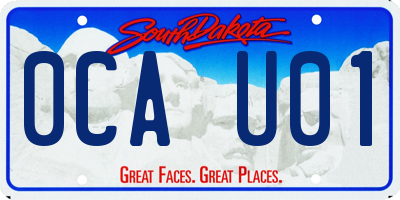 SD license plate 0CAU01