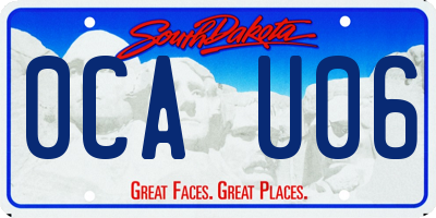 SD license plate 0CAU06