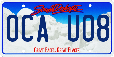 SD license plate 0CAU08