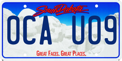 SD license plate 0CAU09