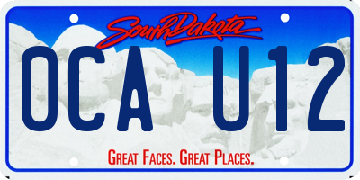 SD license plate 0CAU12