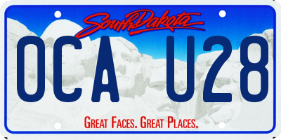 SD license plate 0CAU28