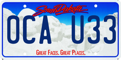 SD license plate 0CAU33