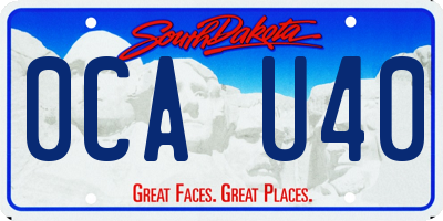 SD license plate 0CAU40