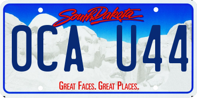 SD license plate 0CAU44