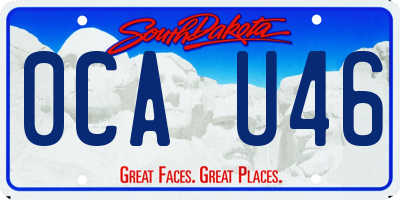 SD license plate 0CAU46