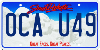 SD license plate 0CAU49