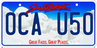 SD license plate 0CAU50