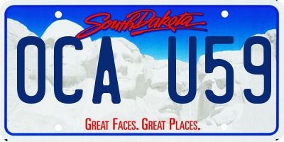 SD license plate 0CAU59
