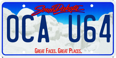 SD license plate 0CAU64
