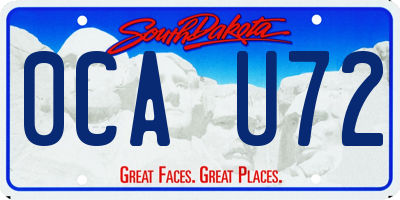 SD license plate 0CAU72