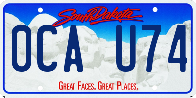 SD license plate 0CAU74