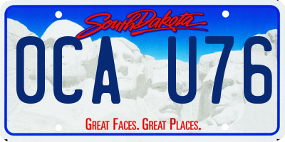SD license plate 0CAU76