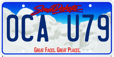 SD license plate 0CAU79
